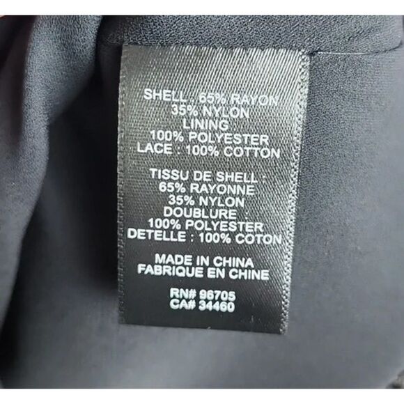 Rebecca Taylor Off Shoulder Lace Black Top Size 8 NWOT - Picture 11 of 13